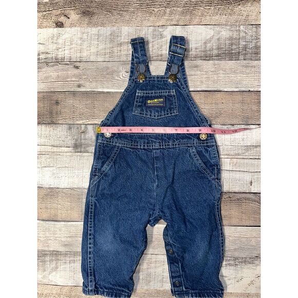 Vintage Oshkosh B’Gosh Baby Toddler 12mo USA Union Made Vestbak Denim Overalls - Picture 3 of 9